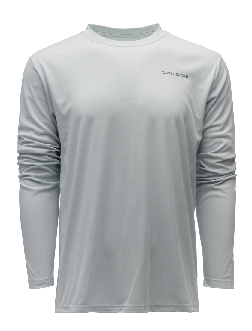 Grundéns Logo Anchor LS Tech Tee UPF 50+ Sonnenschutz Shirt grey mist