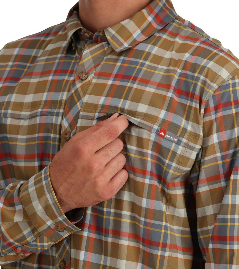 P-25519_Simms_Bugstopper_Shirt_Plaid_Chestnut_Multi_Plaid_5 Beispiel Chestnut multi Plaid