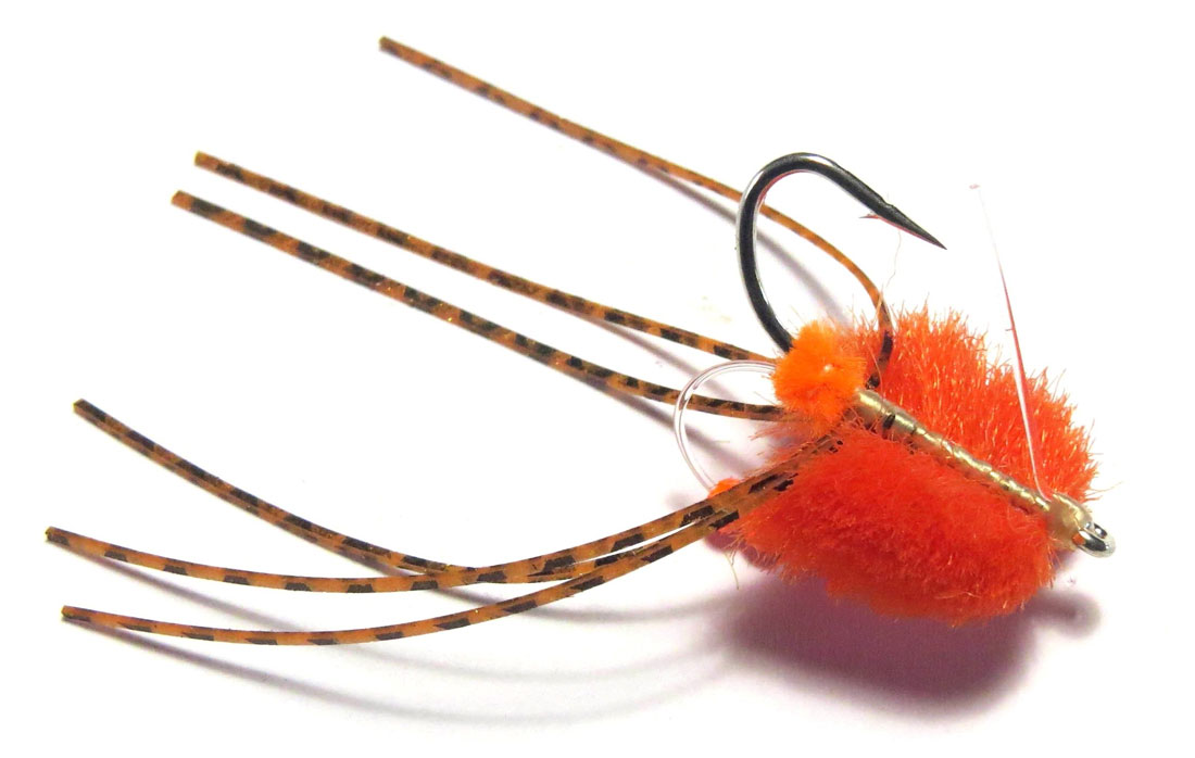 Fishient H2O Salzwasserfliege - Rolling Bead Box Crab orange