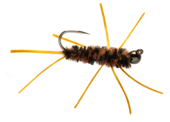 P-21088_Fulling_Mill_Pets_Brown_Jig Fulling Mill Nymphe - Pat's Black/Tan Jiggy Barbless