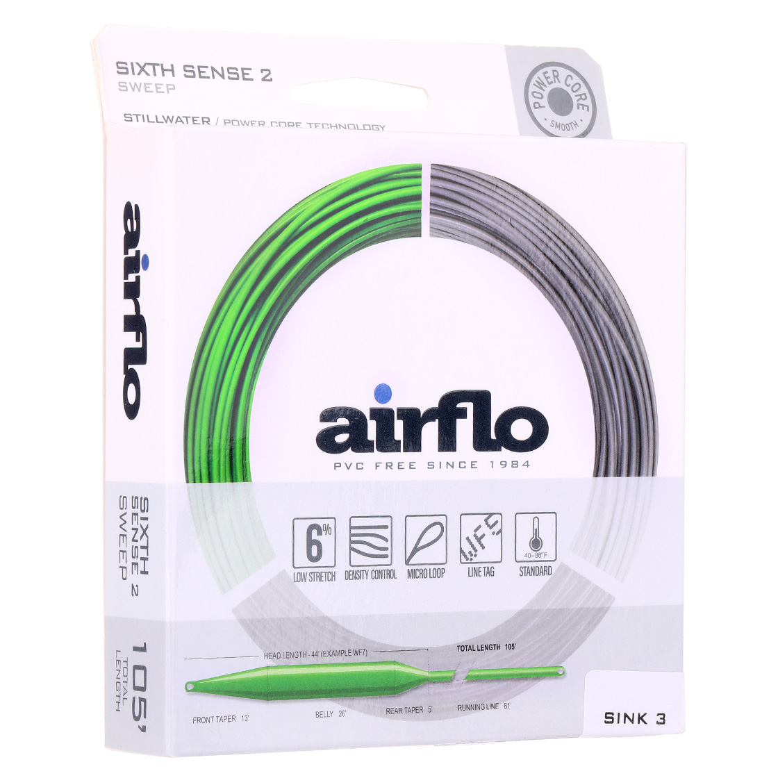 Airflo Sixth Sense 2 - Sweep - Fishfinder Sink 3 - Sink 1,5 Fliegenschnur  Dark Olive