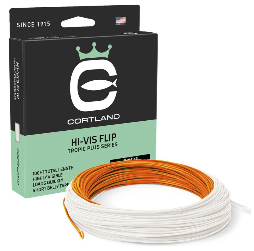 P-28514_Cortland_Flip_Tropical_Saltwater_Fliegenschnur_ Cortland Flip Tropical Saltwater Floating Short Belly Flyline Hi-Vis Orange / White Fliegenschnur