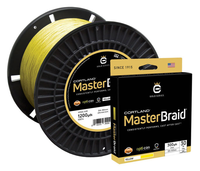 Cortland Backing Master Braid 150 YDS geflochtene Schnur yel