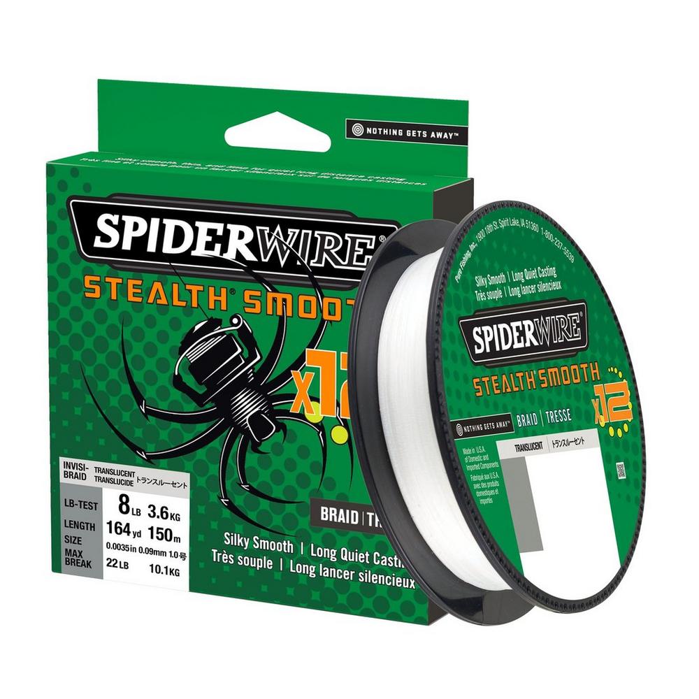 P-20884_SpiderWire_Stealth_Smooth12_150m_translucent_ SpiderWire Stealth Smooth12 150 m translucent 12 - Fach geflochtene Schnur