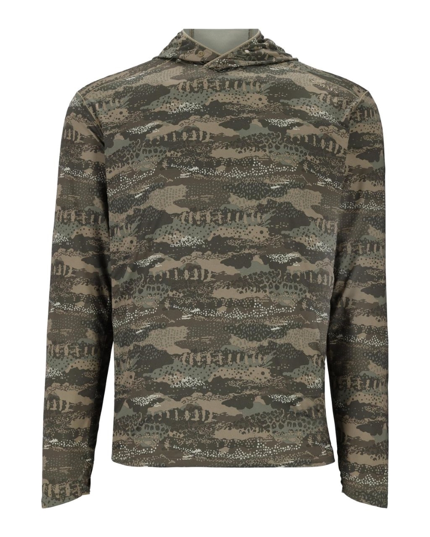 Simms BugStopper SolarFlex Hoody UV & Insektenschutz Shirt mit Kapuze Shroud Loden