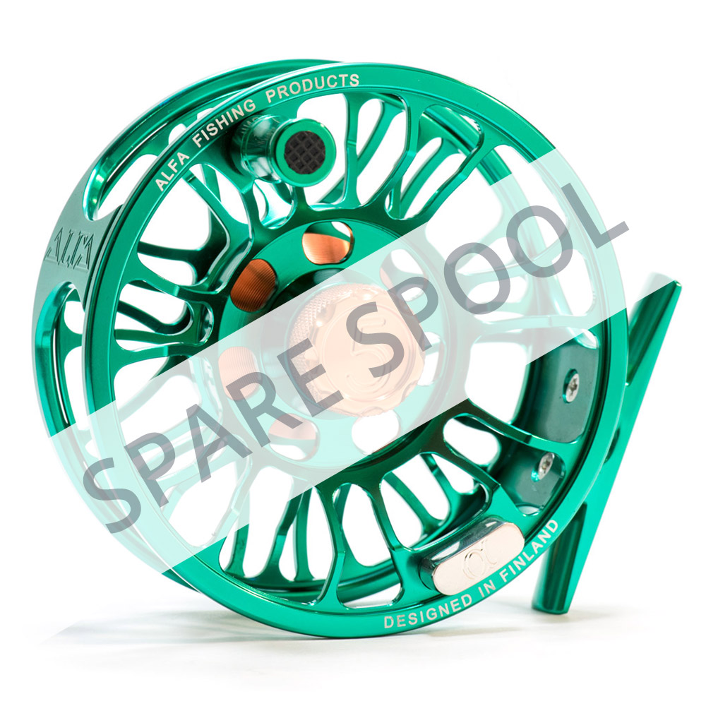 alfa-plus-fly-reels-spare-spool-ocean-green ocean green