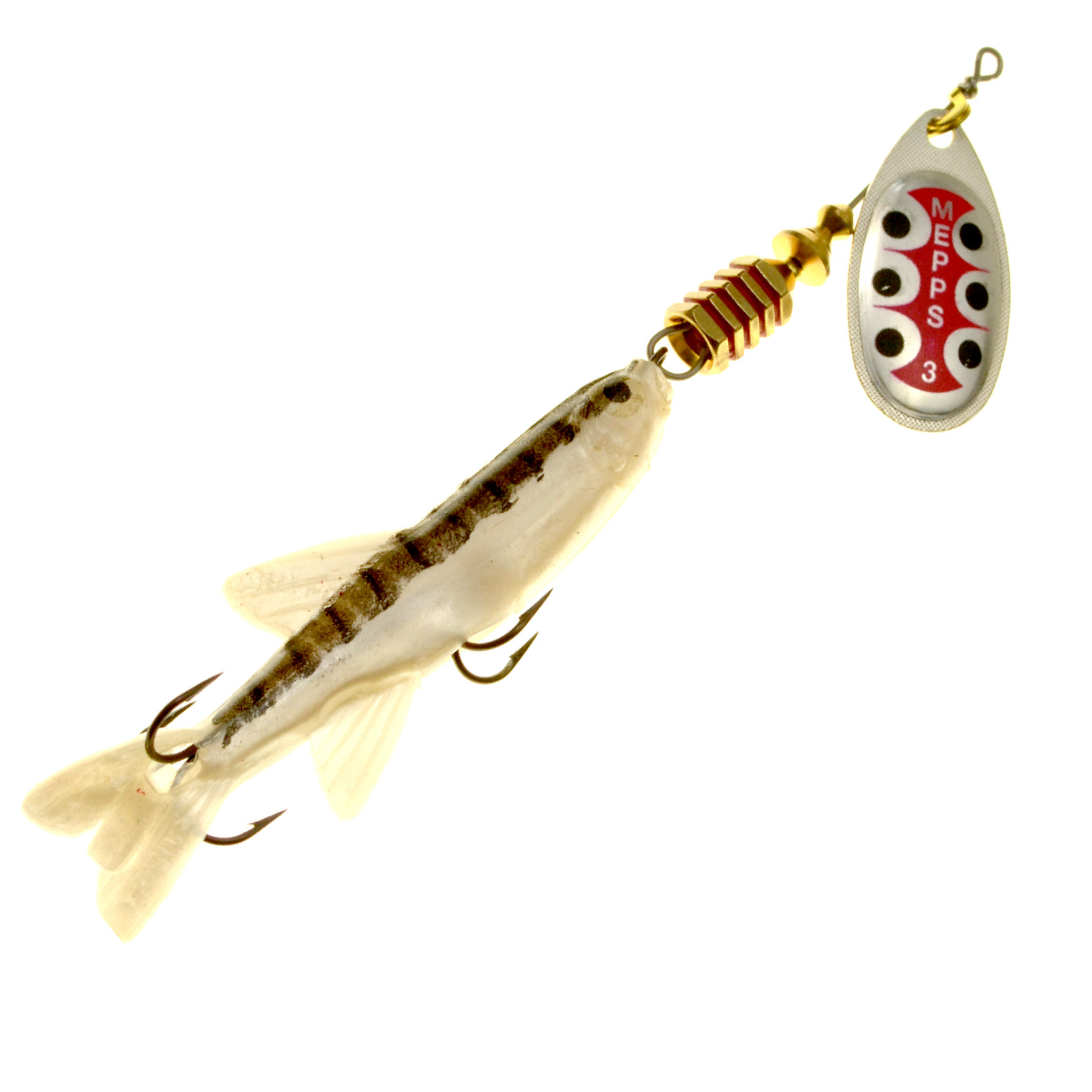 Mepps Aglia TW mit Fisch Spinner silber natur