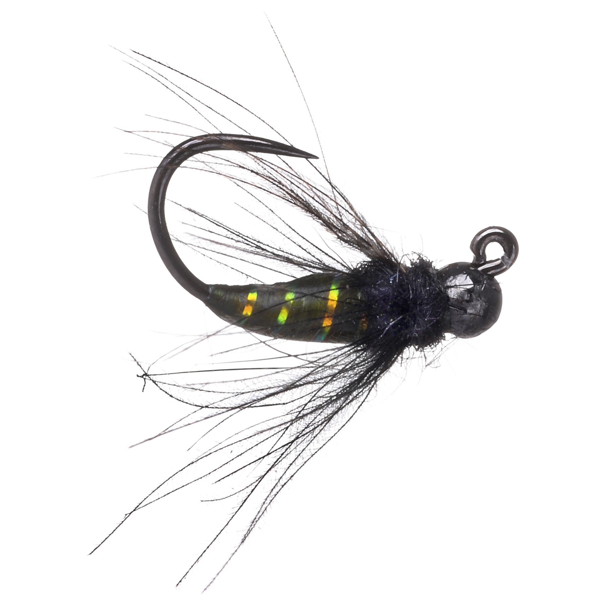 Fulling Mill Nymphe Callie's Jiggable Caddis Olive Barbless #14