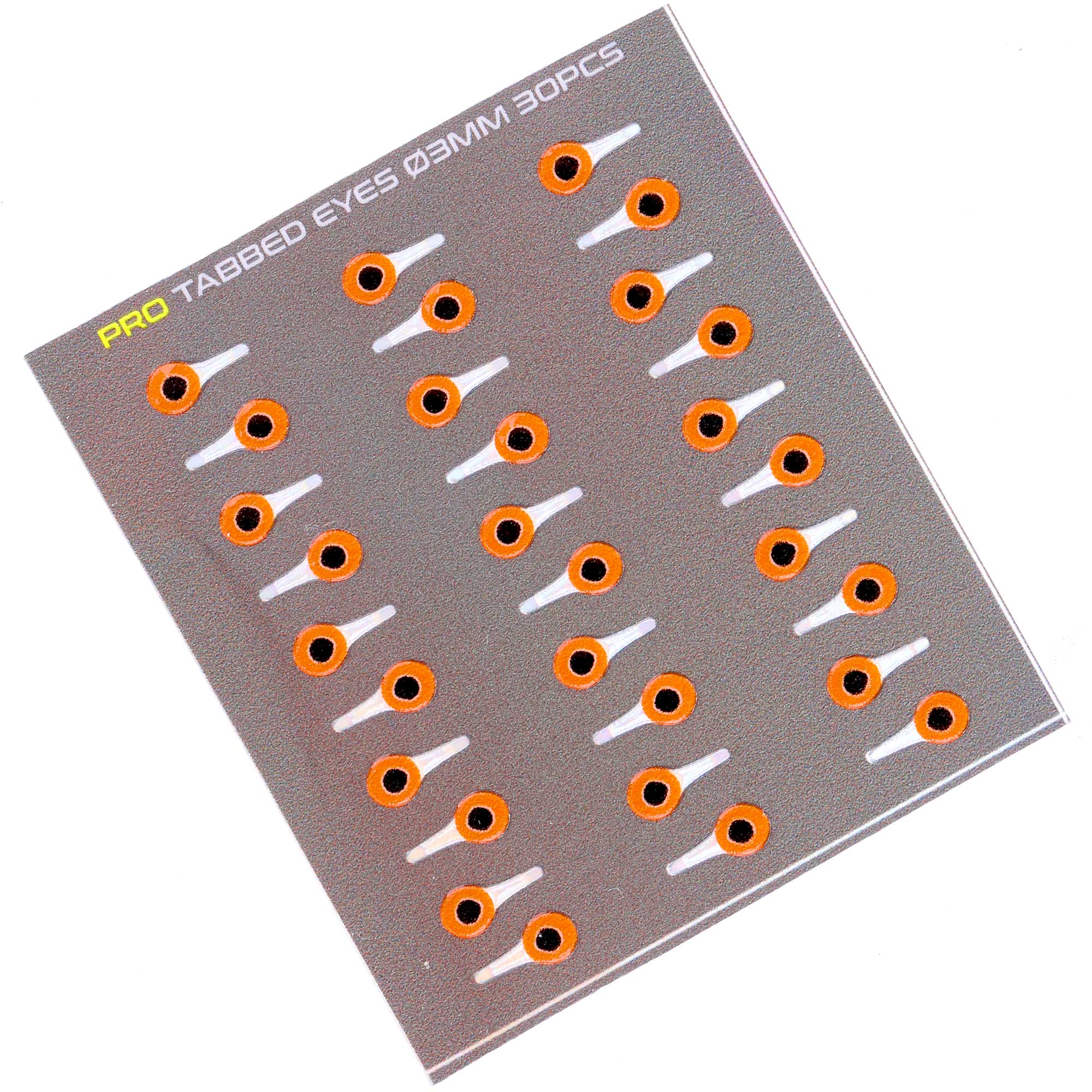 Pro Sportfisher - 3D Tabbed Eyes Silver - Hot Orange