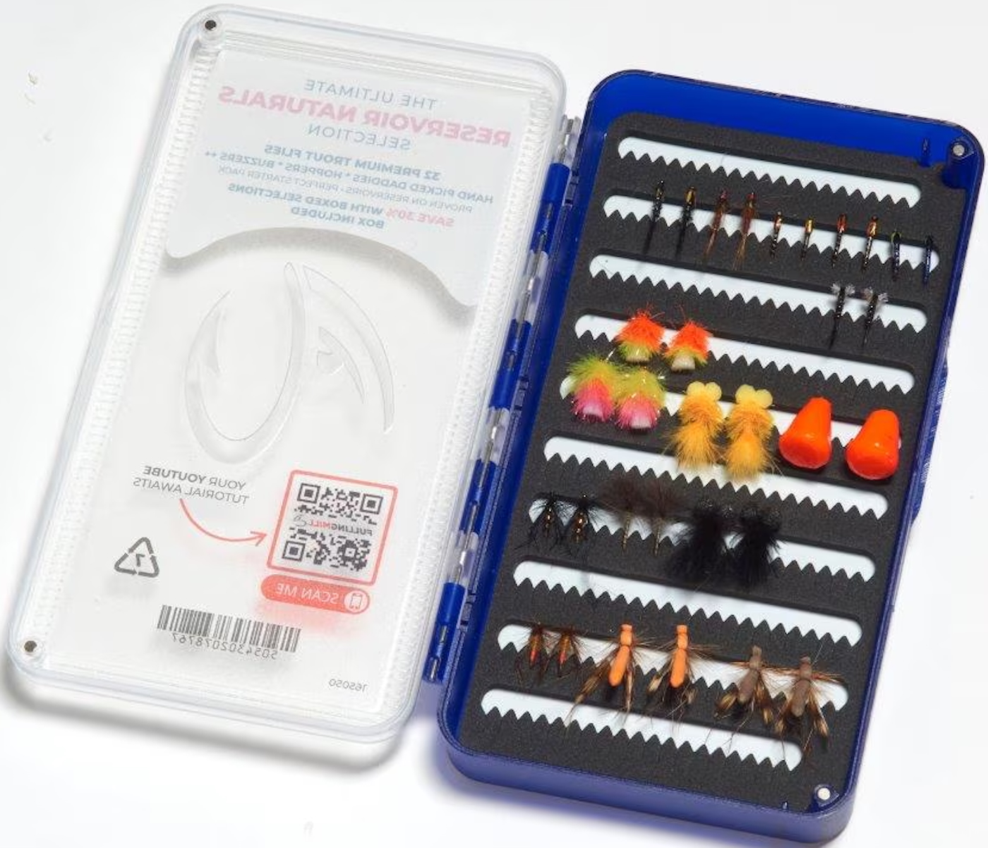 Fulling Mill Ultimate Reservoir Naturals Stillwater Fliegenset mit Fliegenbox