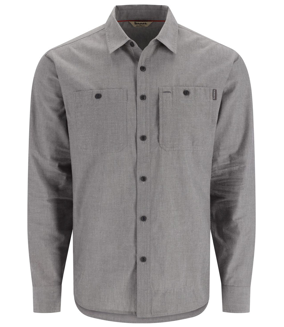 Simms_Cutbank_Chambray_Shirt_Hemd_cinder_chambray_1 Simms Cutbank Chambray Shirt Hemd cinder chambray