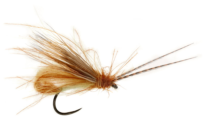 Fulling Mill Trockenfliege - McPhail Bubble Wing Caddis Cinnamon Barbless
