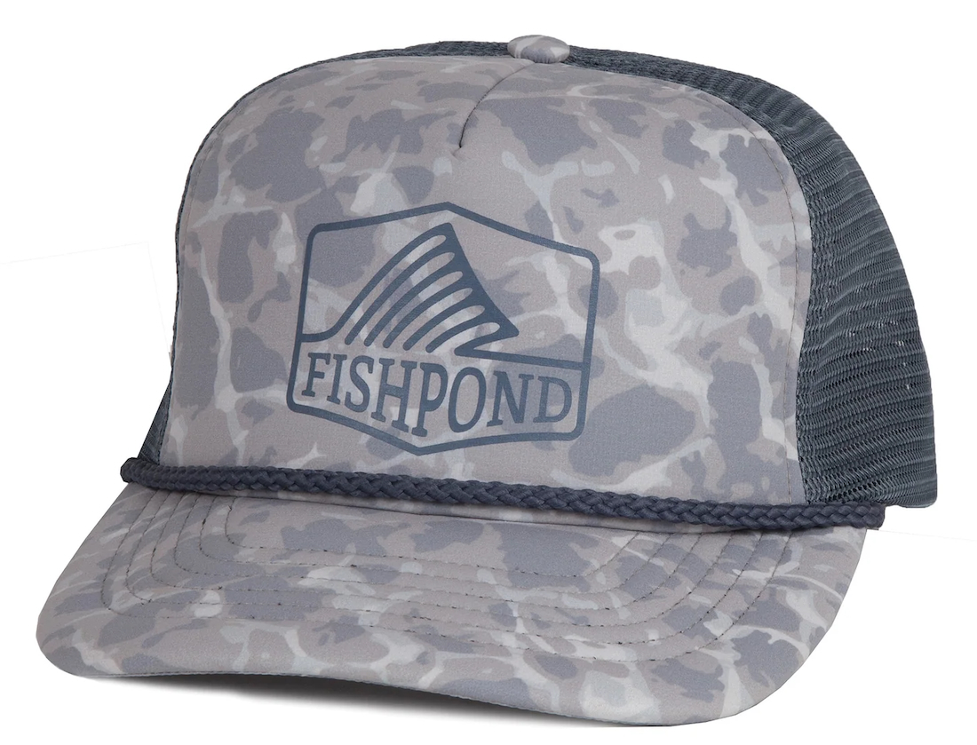 Fishpond Dorsal Fin Trucker Hat Overcast Camo Cap