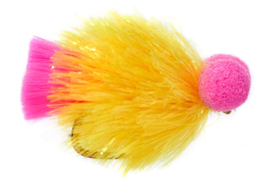 Fulling Mill Streamer - Jenkins Pink and Sunburst Booby Barbless