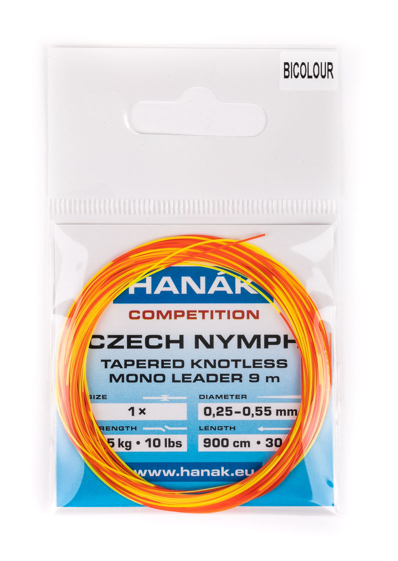 Hanak Czech Nymph Leader Nymphen Vorfach Bicolour 9,0m