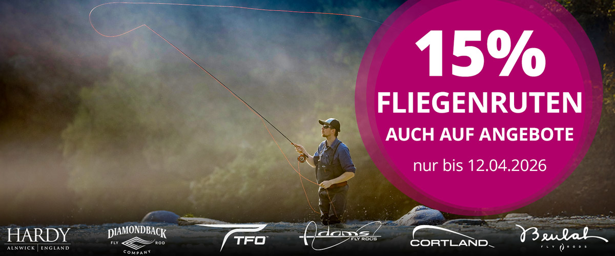 15% auf alle Fliegenruten bis 12.04.
