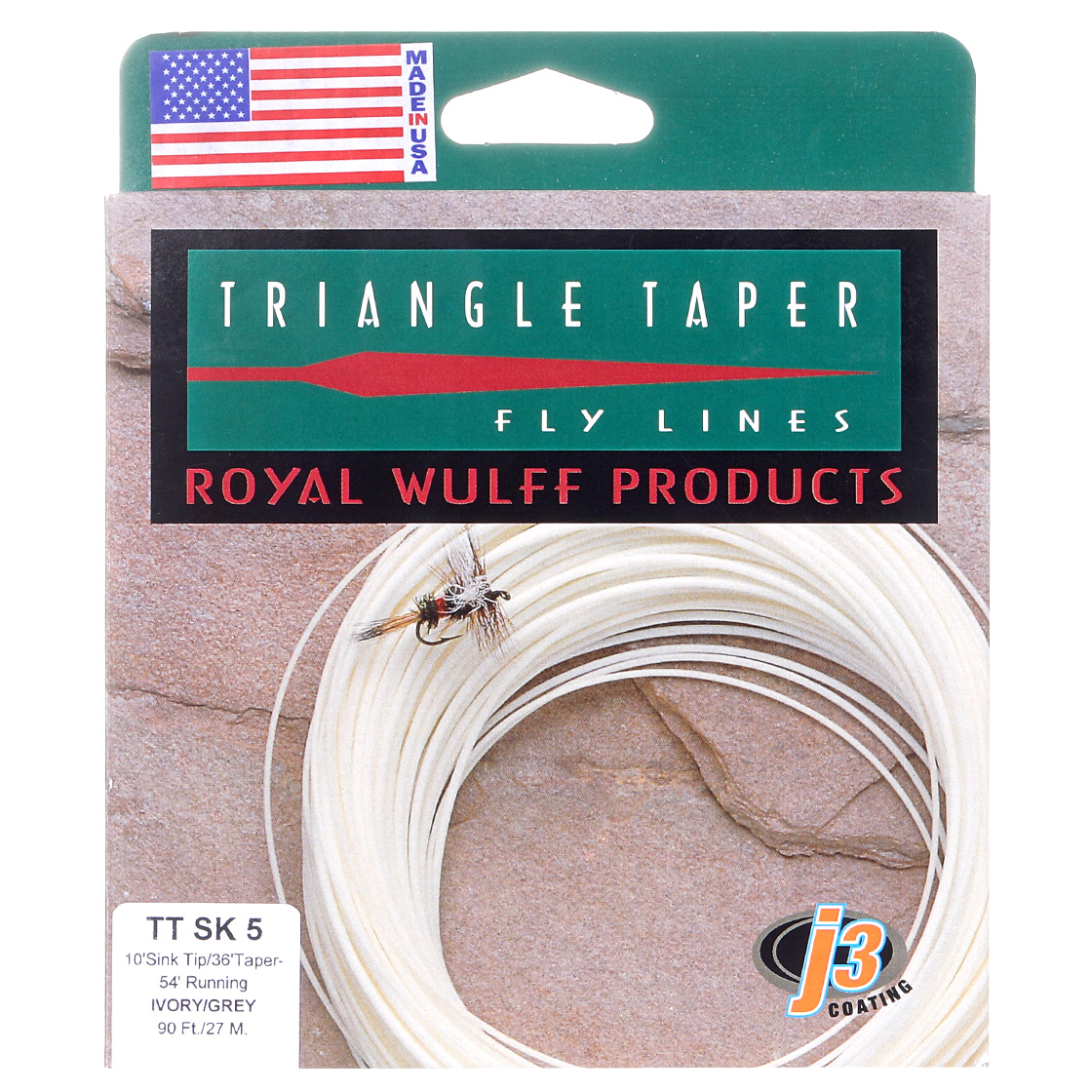 Royal Wulff Triangle Taper Short Floating - Sink4 WF Fliegenschnur Ivory & Grey Head