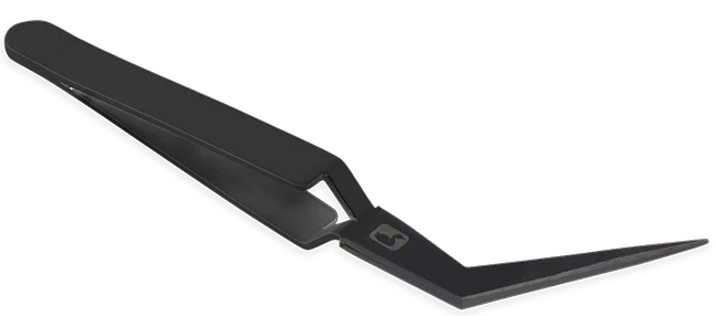 Loon Mini Curved  D-Loop Tweezer - Black - Pinzette - gebogen
