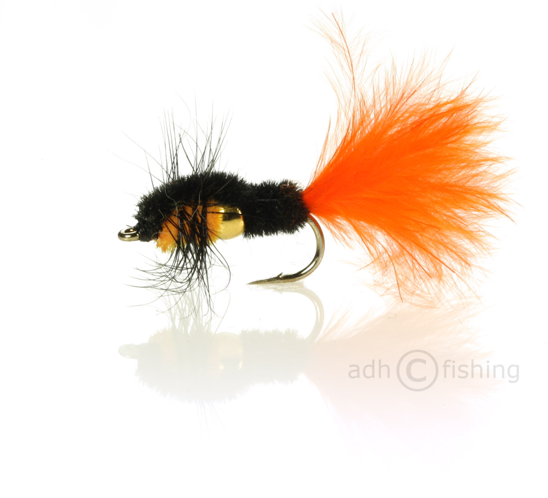 Fulling Mill Nymphe - Golden Nugget Montana Marabou Orange