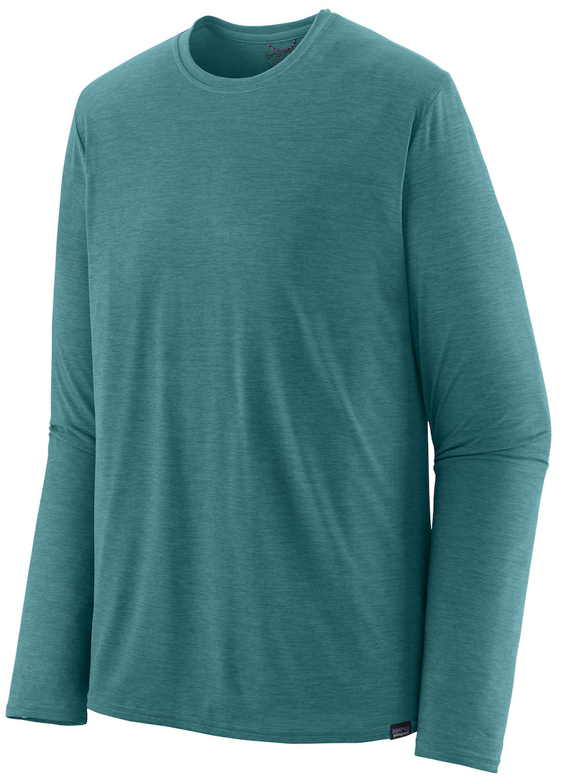 Patagonia M's L/S Cap Cool Daily Shirt WTLX - Wetland Blue - Light Wetland Blue X-Dye