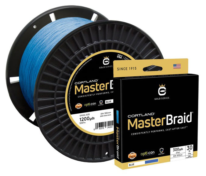 Cortland Master Braid 300 YDS geflochtene Schnur blue Backing