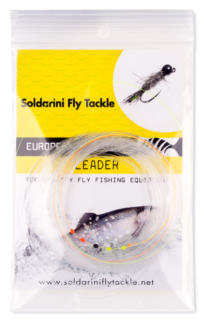Soldarini Fly Tackle Euro Nymph UV-Leader Nymphen-Vorfach 30 ft Level