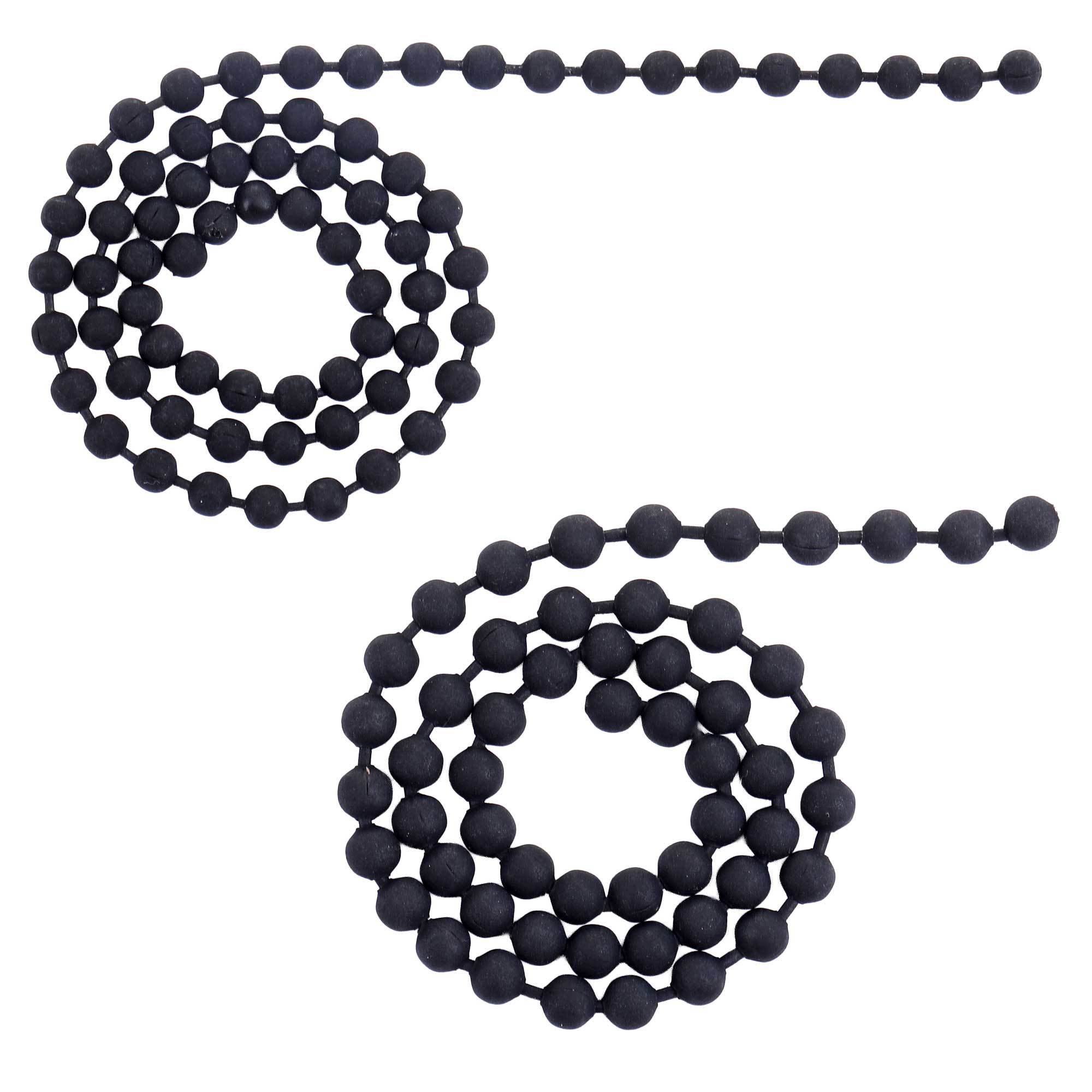Hareline Bead Chain Chicone's Stealth Chain Kugelkettenaugen Black Paint