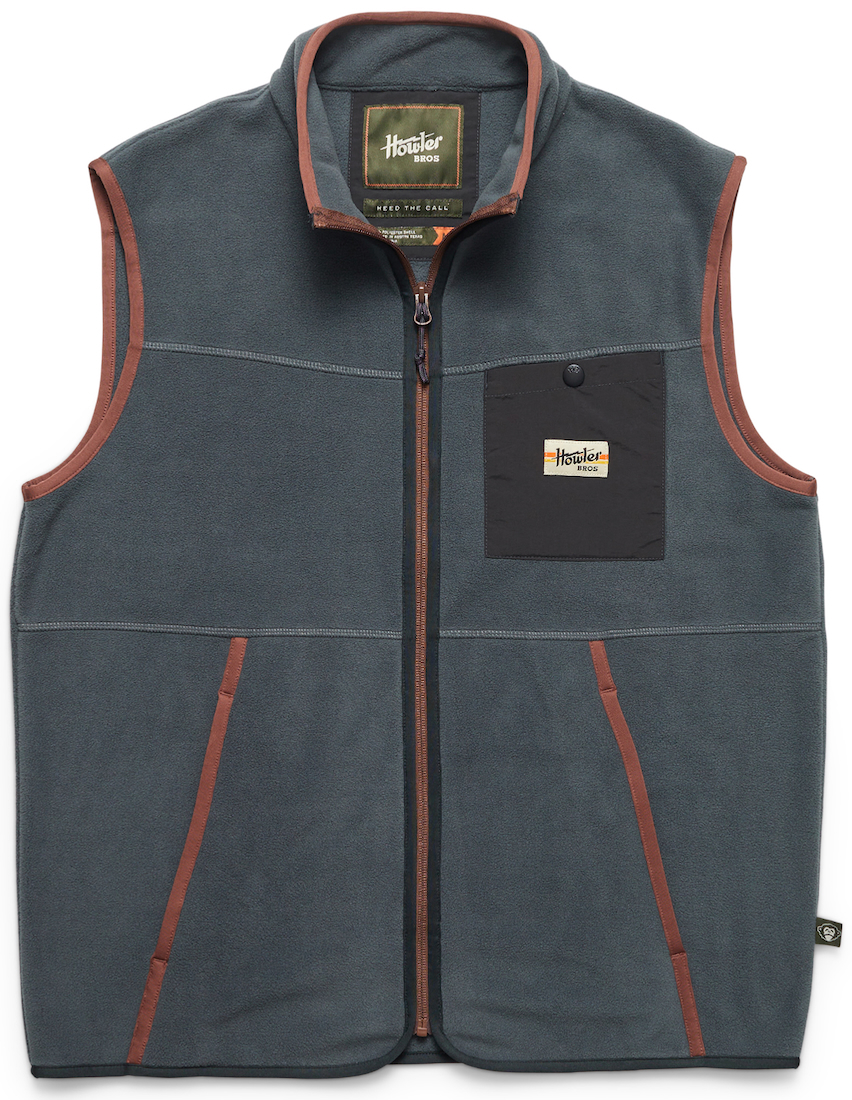 Howler Brothers Free Range lightweight Fleece Vest - fog