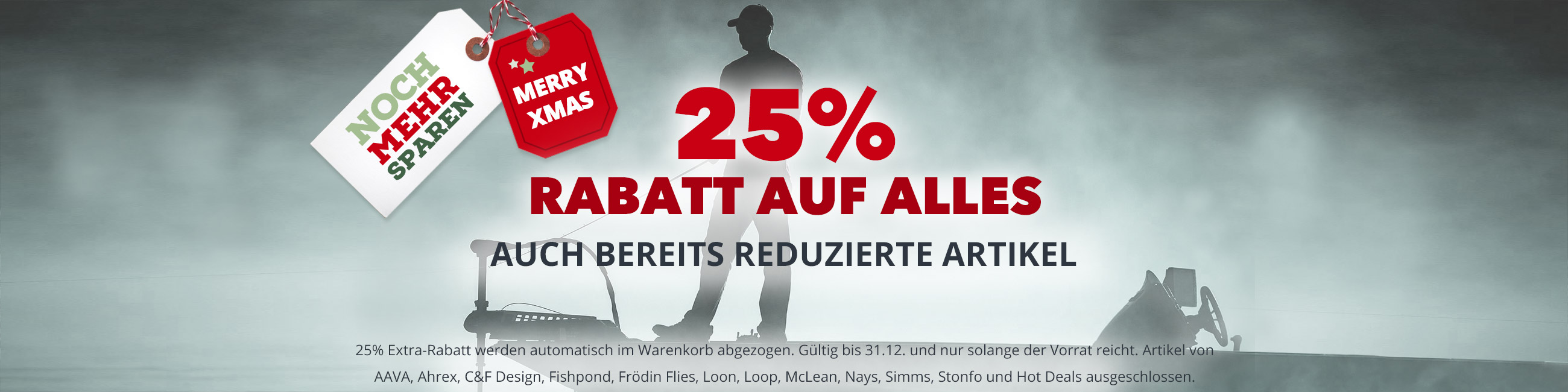 MERRY XMAS: 25% auf alles in Spinnfischen bis 31.12.