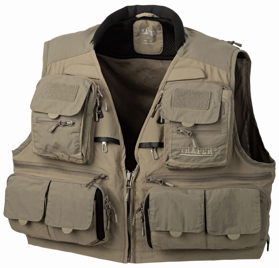 Traper Fliegenfischer Weste Montana stone