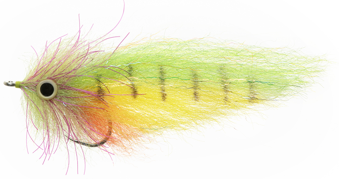 P-28795_Enrico_puglisi_Rattle_Streamer_Orange_Yellow_Chartreuse_ Enrico Puglisi RATTLE STREAMER AMAZON - CHARTREUSE / ORANGE / YELLOW - #4/0