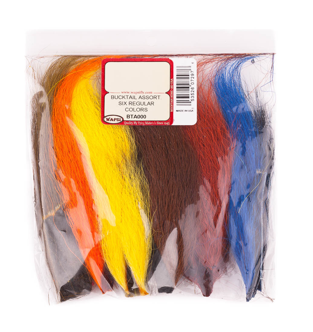 wapsi_bucktail_assort_six_regular_colors_bta000_1 Wapsi Bucktail Mix Six Regular Colors