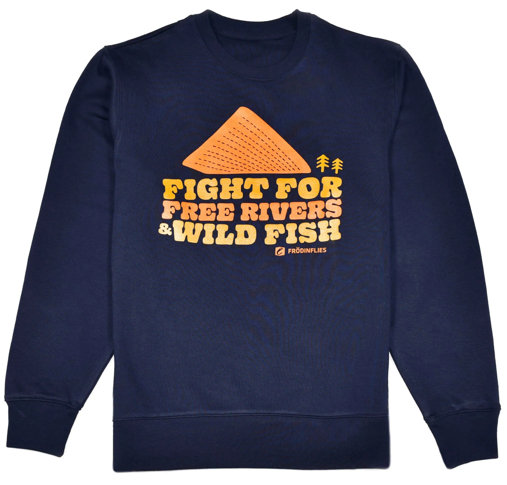 P-26617_Frodin_Flies_Free_River_Wild_Salmon_Shirt_Navy_Blue_ Frödin Free Rivers & Wild Fish Sweatshirt navy blue