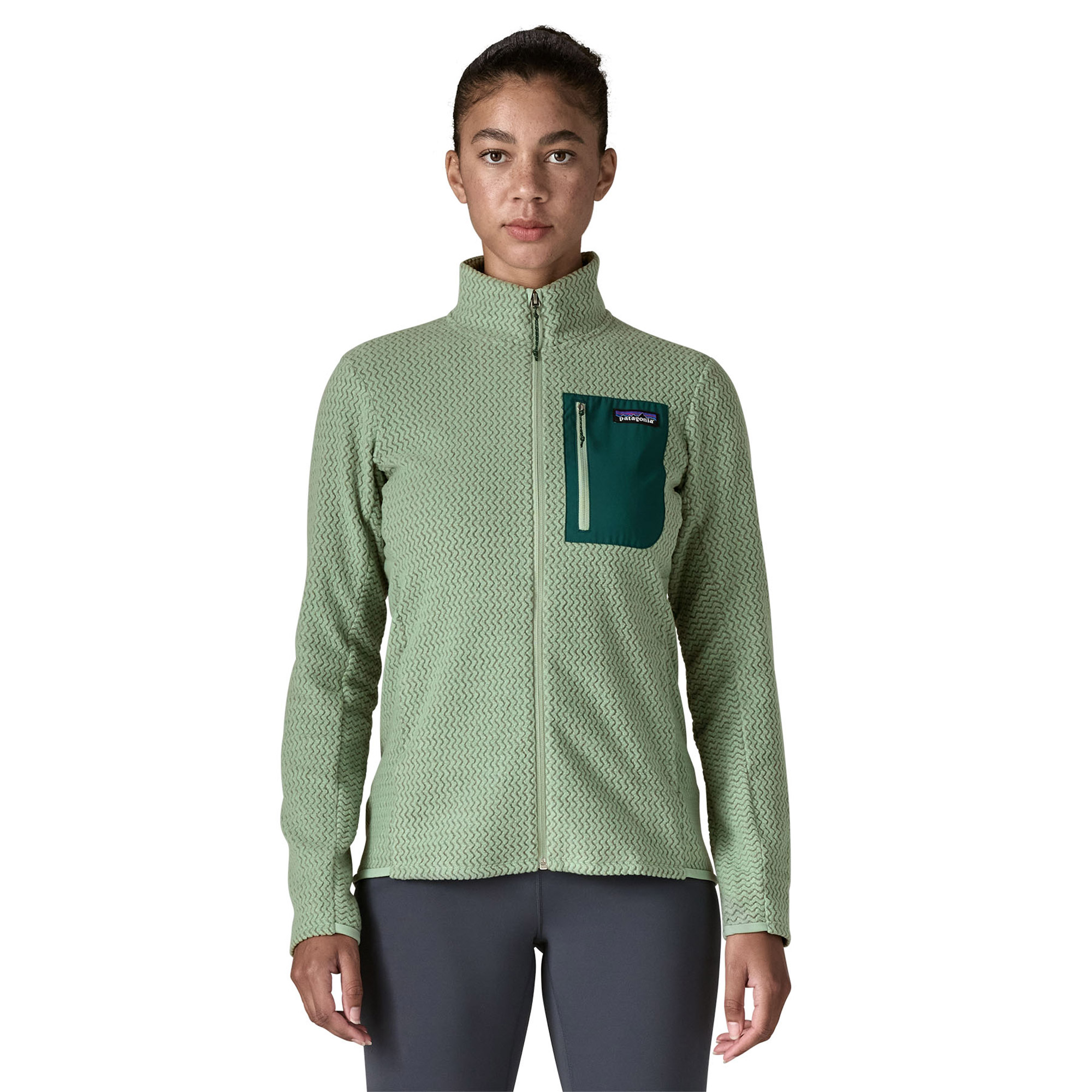 Patagonia W's R1 Air Jacket ELGR - Ellwood Green