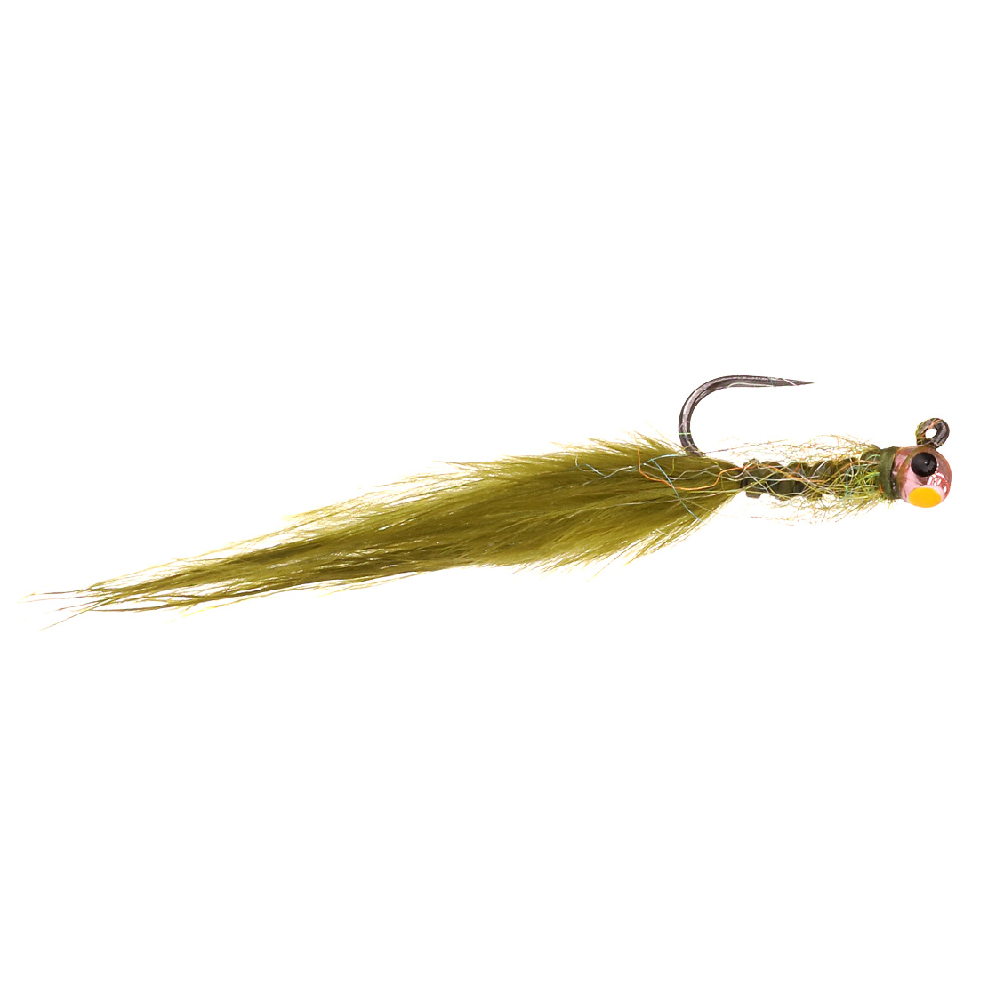P-29123_Fulling-Mill-Tactical-Balanced-Leech-Micro-Balanced-Bung-Damsel-Olive_-Yellow-Spot-Barble Fulling Mill Tactical Balanced Leech Micro Balanced Bung Damsel Olive #14 - 2,5mm Yellow Spot Barble
