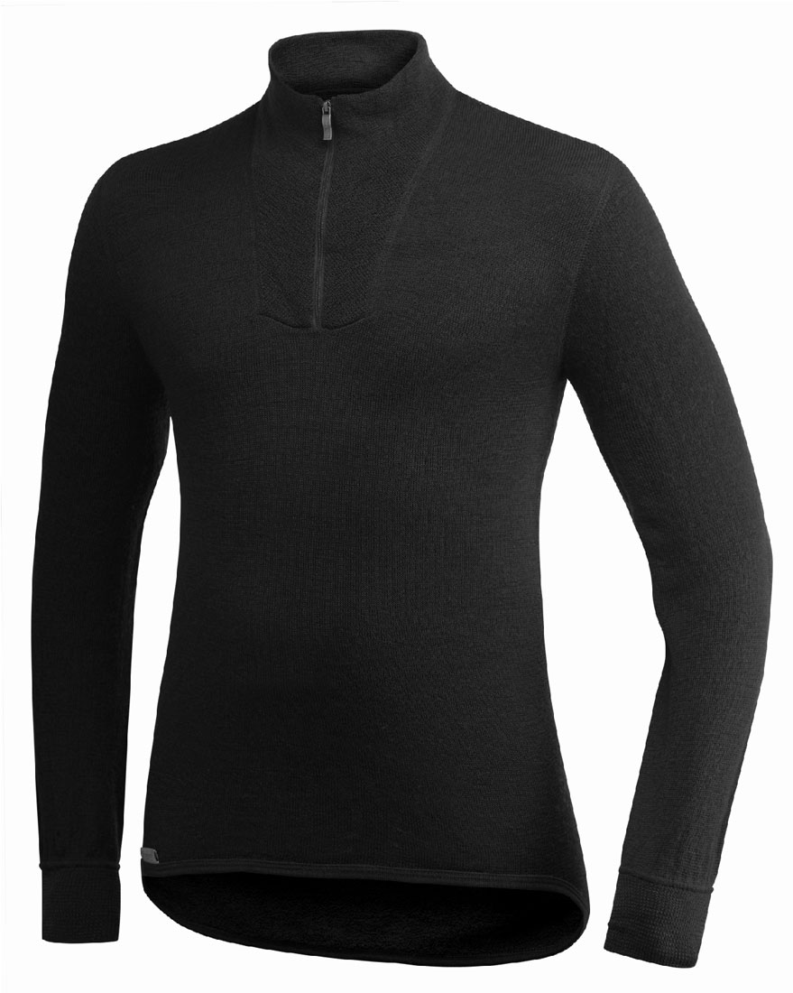Woolpower Zip Turtleneck 200 Langarmshirt black