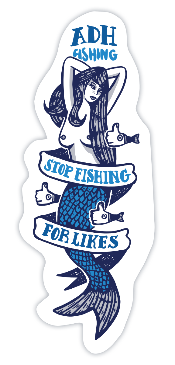 adh-fishing Mermaid Sticker Meerjungfrau