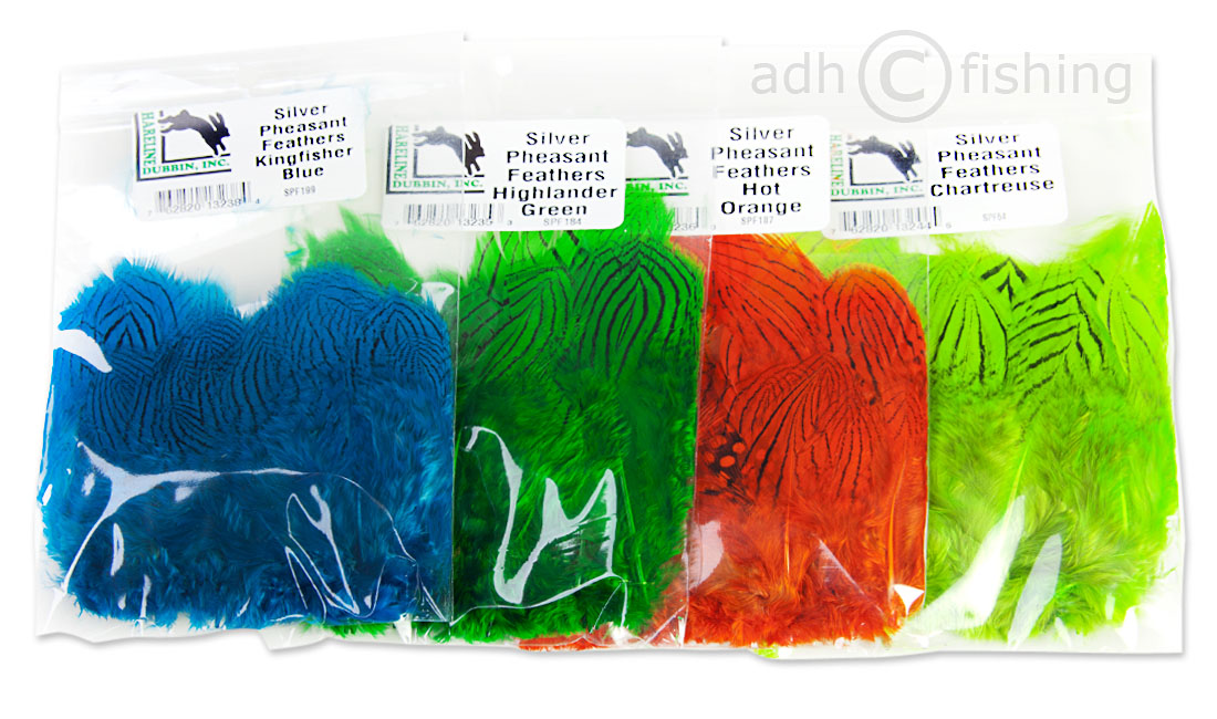 Hareline Silberfasan Silver pheasant feathers