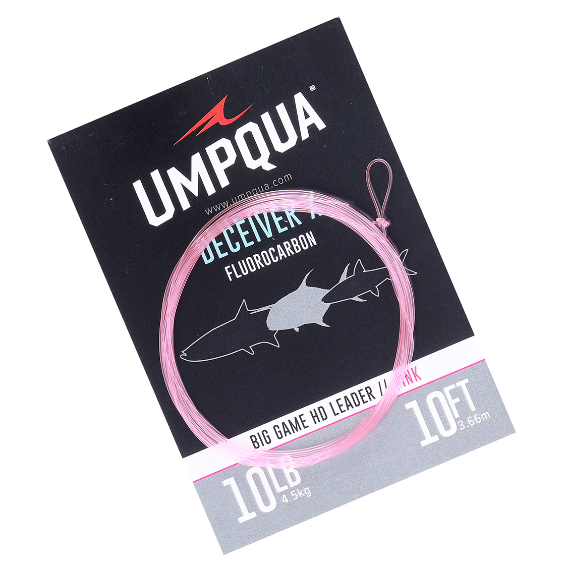 Umpqua Deceiver HD Big Game Fluorocarbon Leader 10 ft Pink