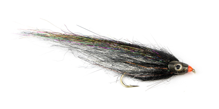 Fulling Mill Streamer - Super Tinsel Skullhead Silver & Black