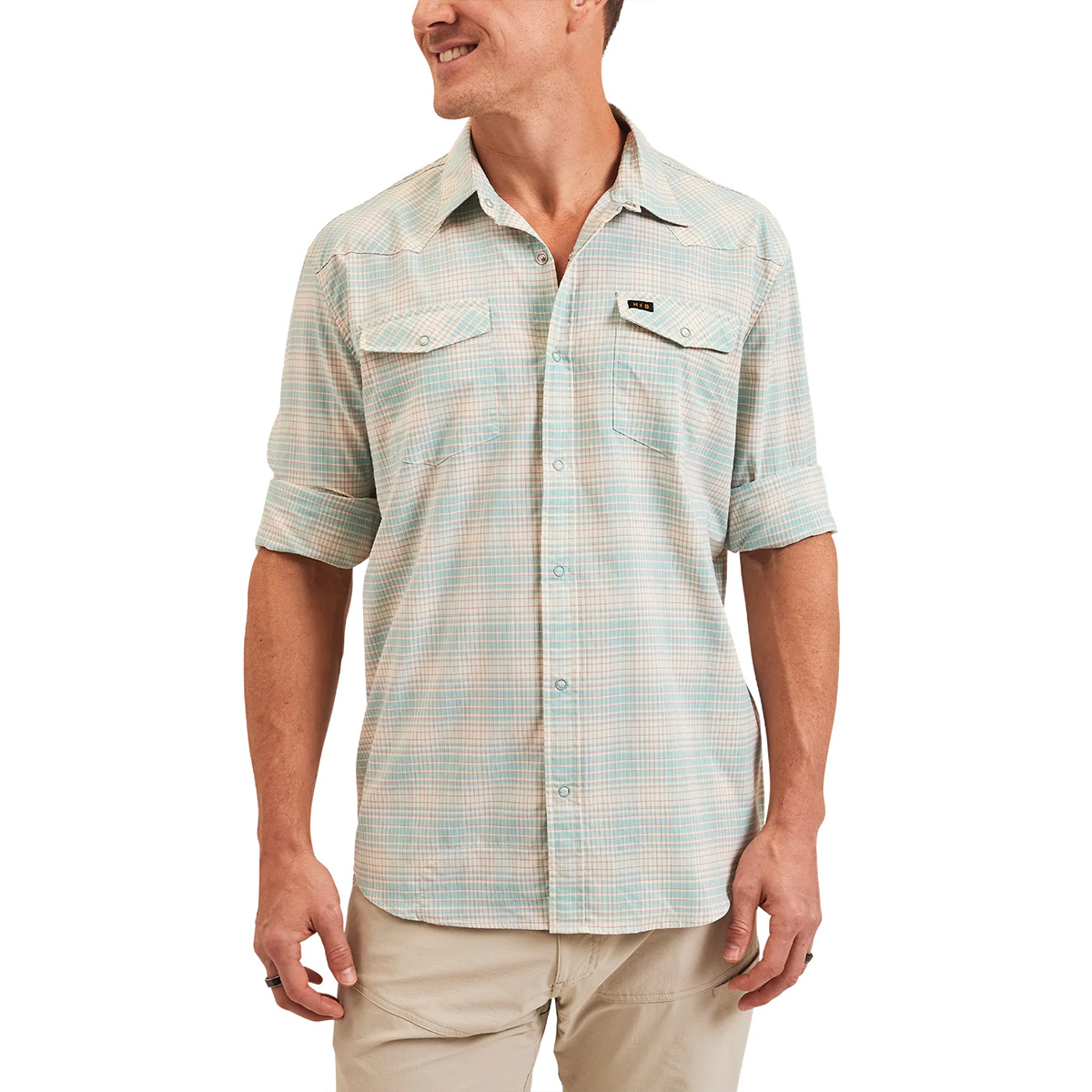 Howler_Brothers_H_Bar_B_Tech_Sunshade_Shirt_Longsleeve_eason_plaid_seafoam_3