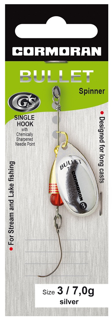 Daiwa Cormoran Bullet Spinner silver/red striped