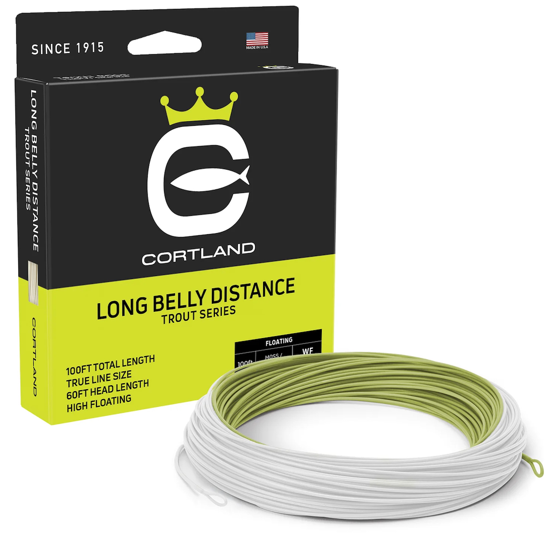 Cortland Long Belly Distance Fliegenschnur olive/white