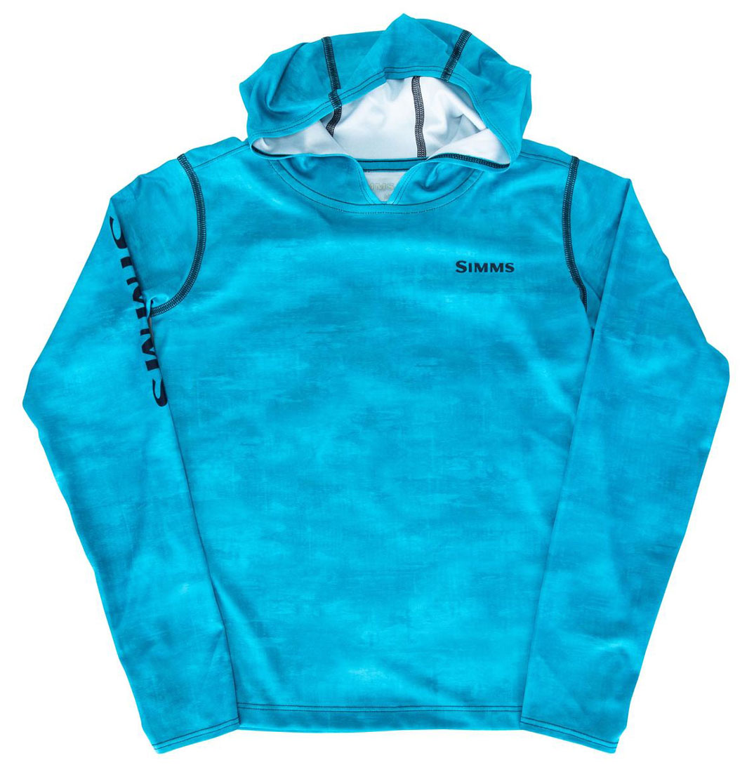 Simms Kid's Solar Tech Hoody Langarmhemd daze camo pool