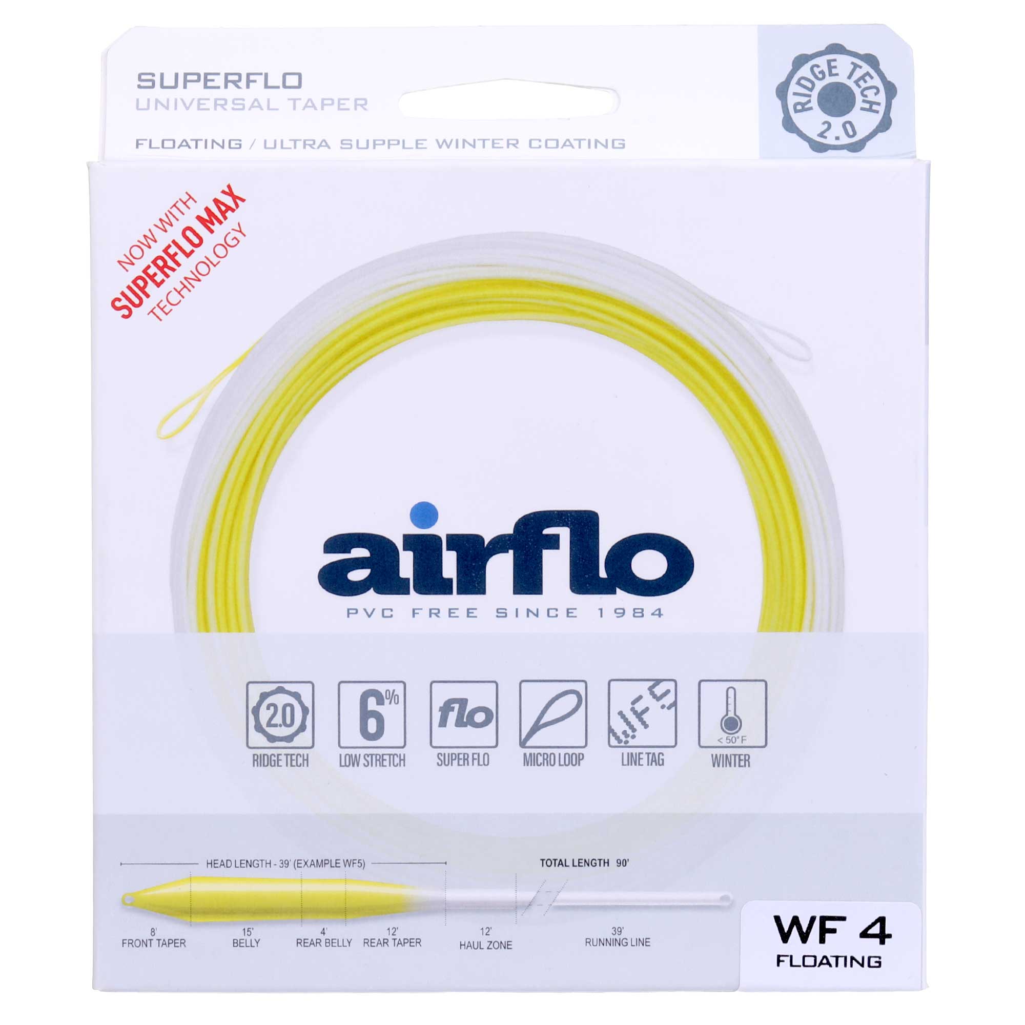 Airflo Superflo Ridge 2.0 Winter Supple WF Universal Taper Fliegenschnur für die kalte Jahreszeit