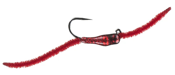 P-27052_MFC_Jakes_Depth_Charge_Jig_Worm_Red_Barbless_ MFC Jake's Depth Charge Jig Worm Red Barbless #14