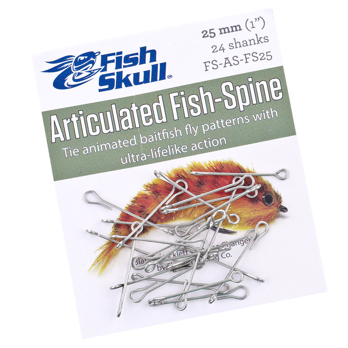 Fish Skull Articulated Fish Spine Trout Streamer Shanks 24pc