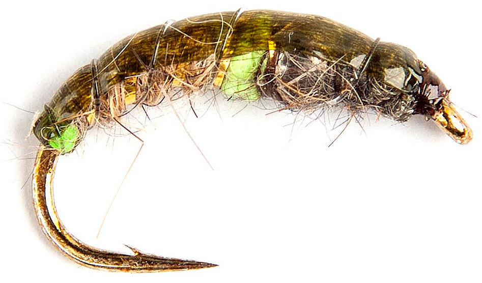 Fulling Mill Nymphe - Tungsten Depth Charge green pea