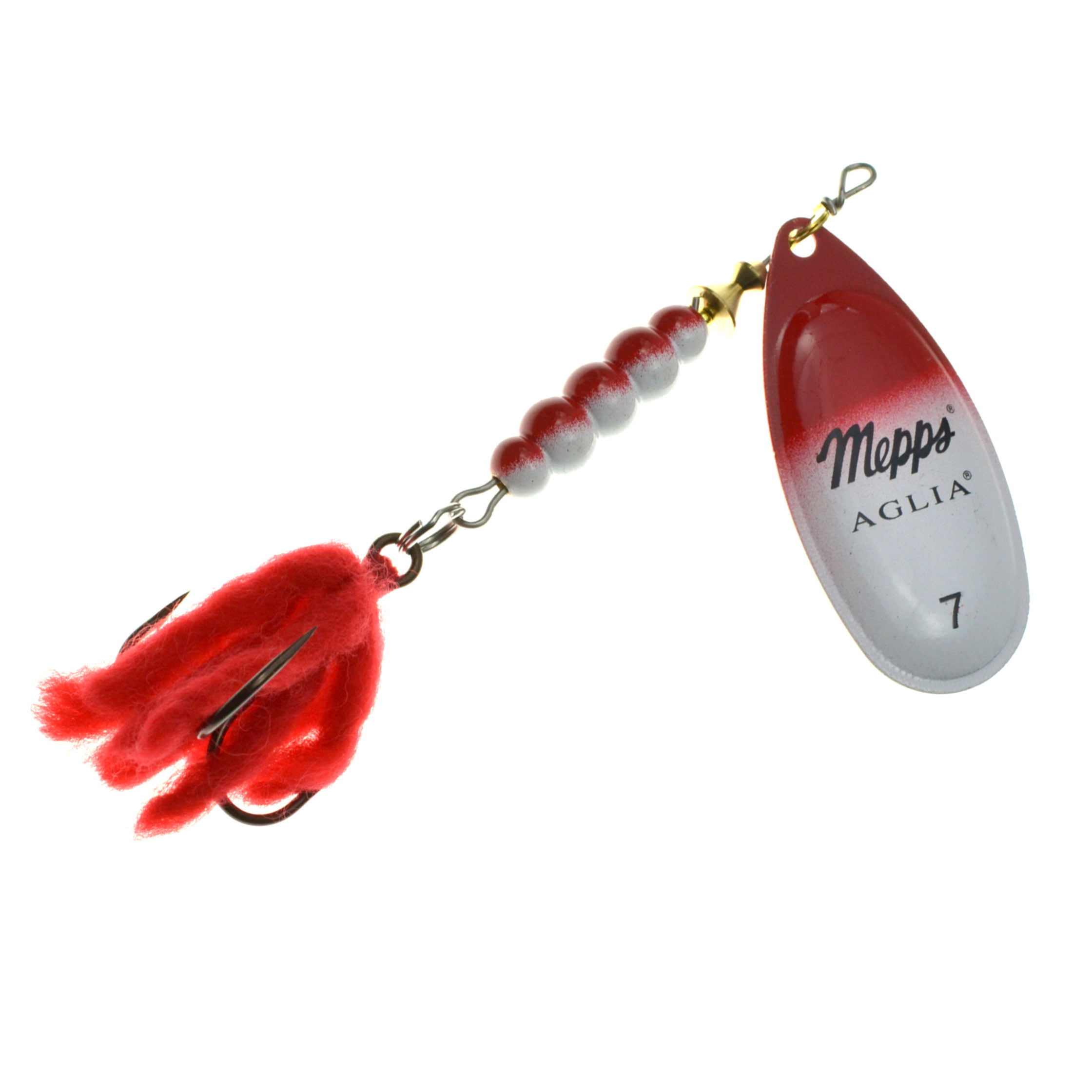 Mepps Aglia Nr.7 Spinner rot/weiß