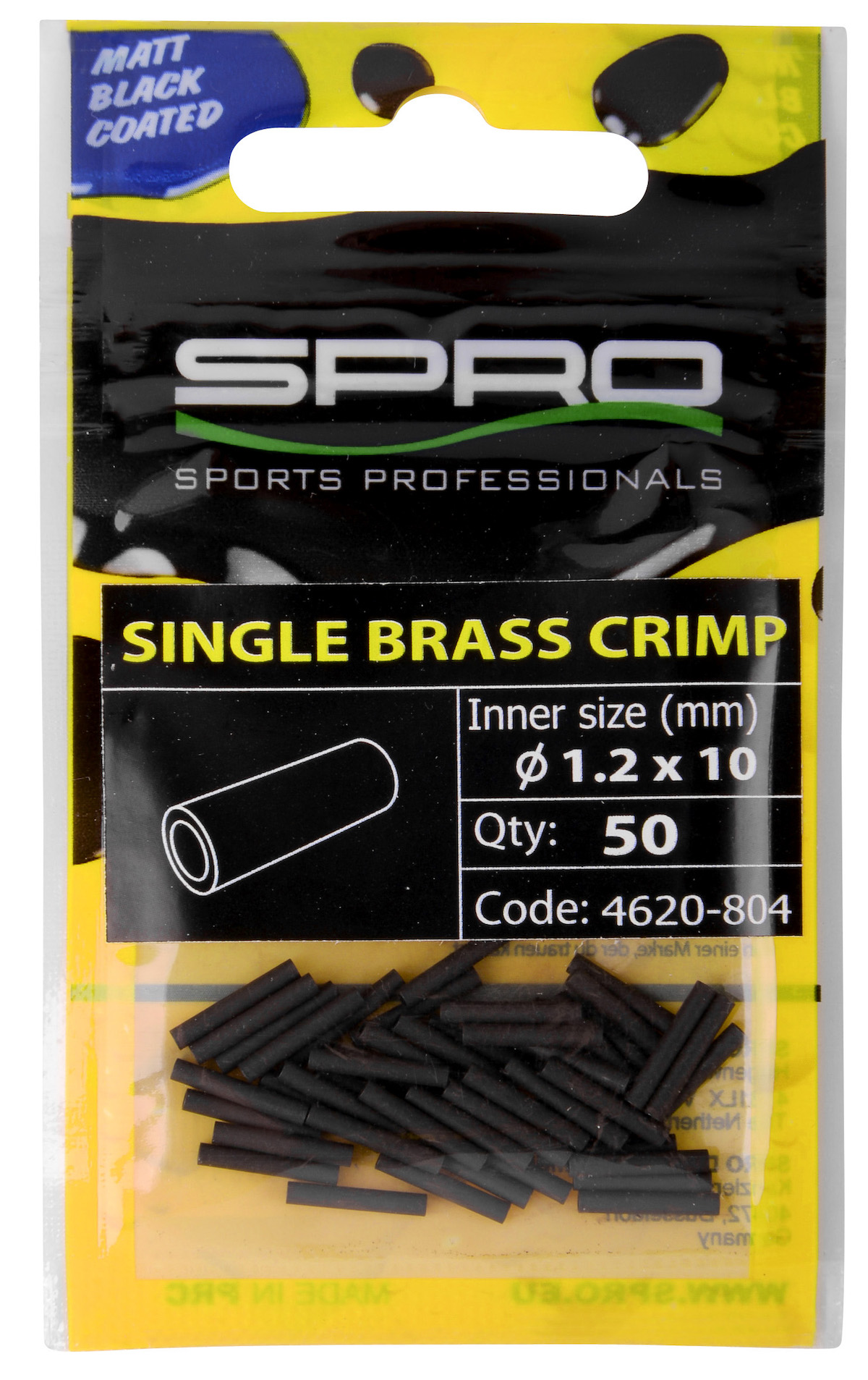 Spro Klemmhülse Einfach Matt Schwarz Matte Black Single Crimp